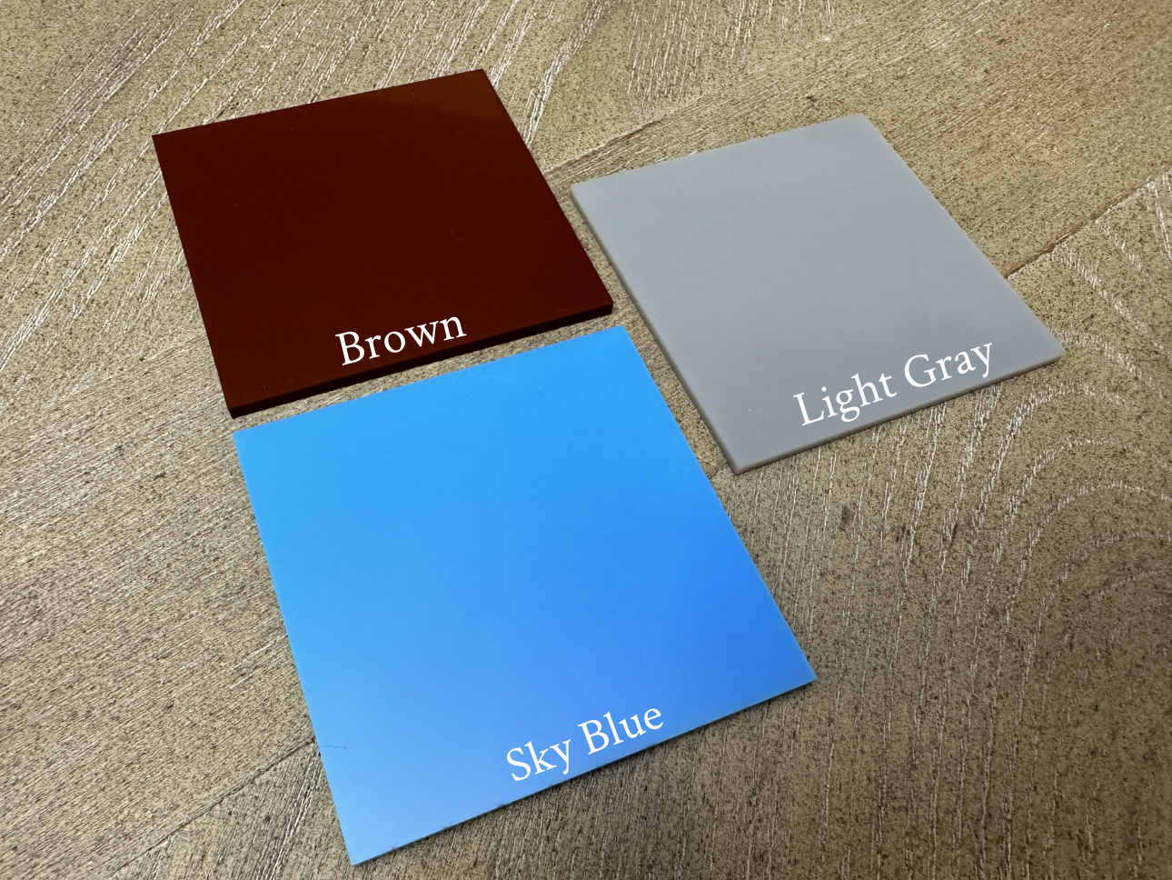 Standard Light Gray Matte/Glossy Cast Acrylic