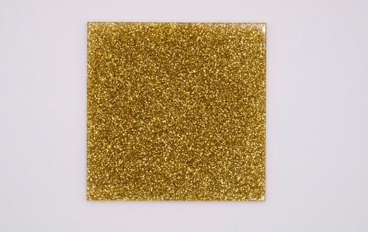 Glitter Gold Cast Acrylic