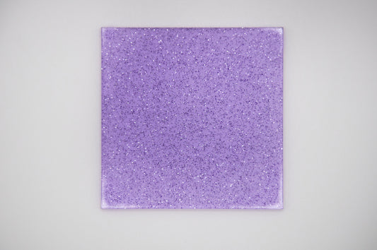 Glitter purple jelly on white background